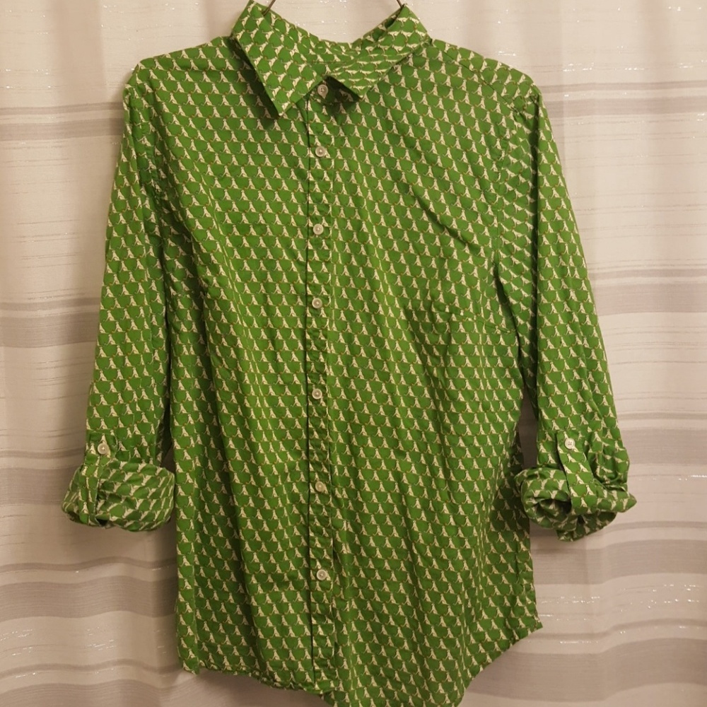 Green vintage dog shirt